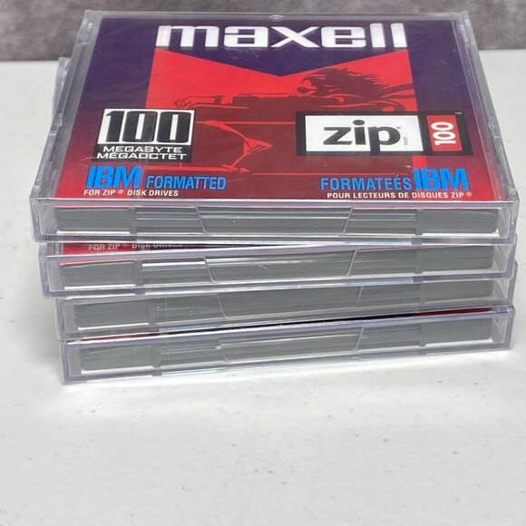 Maxell 100MB Zip Disks (4 Pack) IBM Formatted - Picture 8 of 8